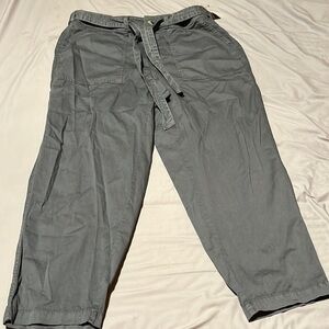 New Sonoma Gray Cargo Capri Pants Size 0X NWT